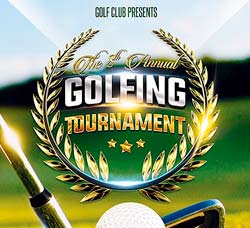 高尔夫球比赛海报/传单模板：Golf Flyer